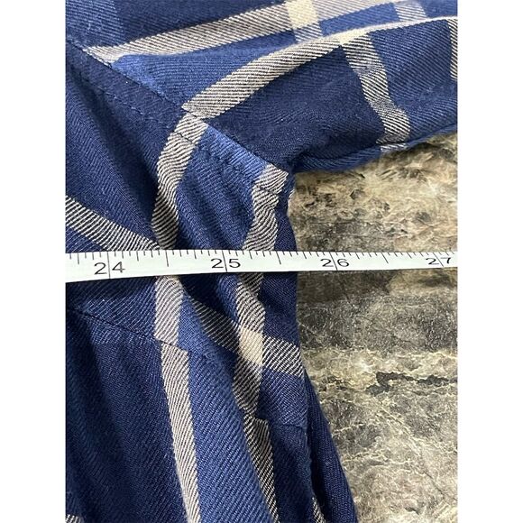 Lane Bryant Women's Plus Size 26 Plaid Tunic Blue Tan Casual - Picture 6 of 10